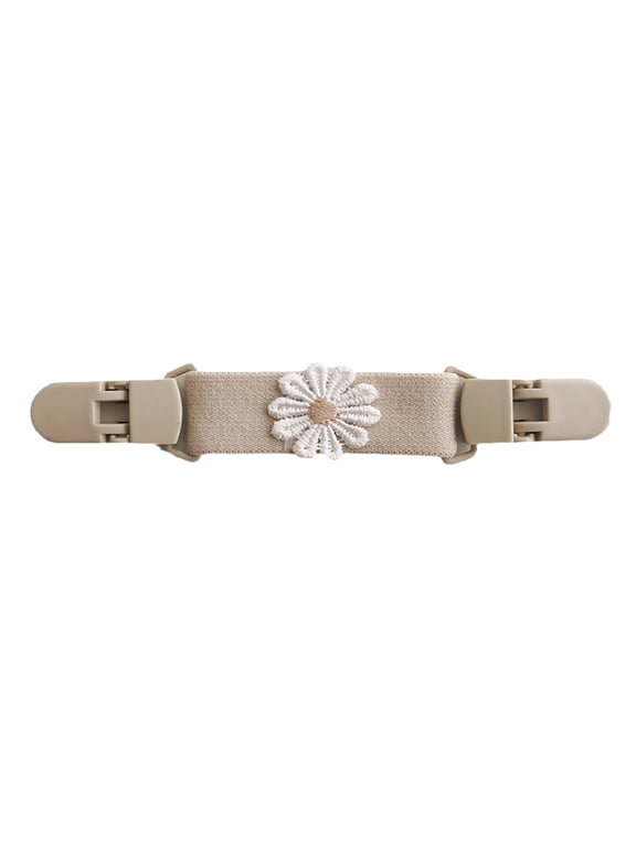 Baby SlingDress Shoulder Strap Nondrop Clip Suspenders Pants Strap Clip Kids Overall Pants Cute Flower Elastic Clip