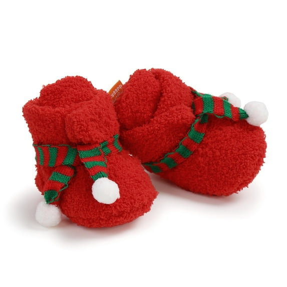 Baby Girl Slippers Toddler Christmas Slippers Baby Sock Shoe Outdoor Baby Warm Socks 6-12 Months Shoes