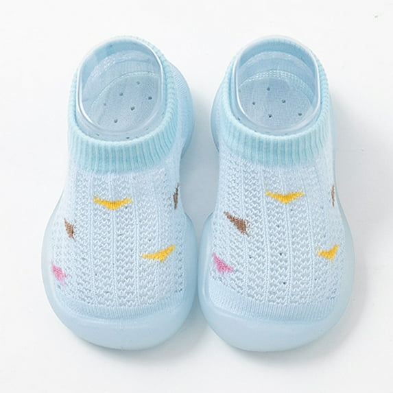 Baby Slipper Socks Non- Walking Shoes Soft Sole Sneakers Cotton Baby Shoes for Boys 2-3 Years