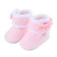 thumbnail image 1 of Baby Slippers Girls Boys Winter Booties Lining Non- Rubber Sole Toddler Crib Shoes Winter Snow Shoes for Boys Girls 0-6 Months, 1 of 5