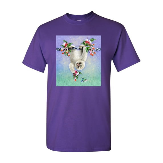 Baby Sloth Cute Animals Anteater Tanya Ramsey Artworks Art DT Adult T-Shirt Tee