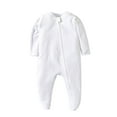 thumbnail image 1 of Baby Snap up Rompers Baby Boy Onesie 0-3 Months Zipper Long Sleeve Jumpsuit Baby Girl, 1 of 3