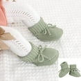 thumbnail image 1 of Baby Sneakers For Soft Knit Booties With Bow Cute First Shoes Warm Winter Toddler Socks Boys Girls, 1 of 8