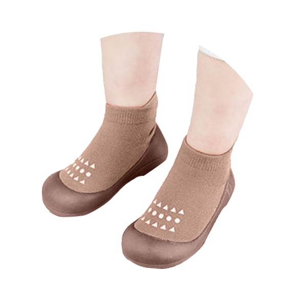 Baby Sneakers Practical Baby Sock Shoes Classic Walking Shoes Non Breathable Design Soft Rubber Sole Comfortable Slippers For Baby Learning To Walk ,7-12Months