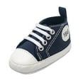 thumbnail image 1 of Baby Sneakers Soft Sole Baby Toddler Shoes 0-1 Year Old Baby Indoor Shoes 9 Colors Available Navy 3 Months-6 Months, 1 of 4