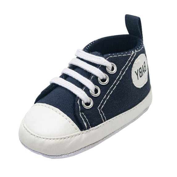 Baby Sneakers Soft Sole Baby Toddler Shoes 0-1 Year Old Baby Indoor Shoes 9 Colors Available Navy 3 Months-6 Months