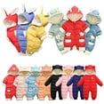 thumbnail image 1 of Baby Snowsuit Clothes Toddler Winter Suit Infant Hooded Jumpsuit Snow Outfit Boys Girls Newborn Coat for 6-12 Months, 1 of 4
