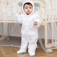 thumbnail image 1 of Baby Snowsuit Fleece Jumpsuit Bear Ear Newborn Girl Romper Baby Outfits Warm Baby Sleepers 6-9 Months, 1 of 8