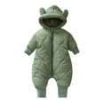 thumbnail image 1 of Baby Snowsuit Jumpsuit Bear Ear Onesies Romper Baby Outfits Warm Baby Girls' Clothing 6-9 Months, 1 of 6