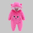 thumbnail image 1 of Baby Snowsuit Newborn Winter Hooded Romper Fleece Snowsuit Baby Jumpsuit Cartoon Bear Winter Coat for Girls and Boys Hot Pink 9-12 Months, 1 of 7