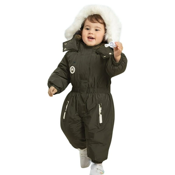 Baby Snowsuit Toddler Ski Suit Waterproof Coats Jackets Jumpsuits Thicken Warm Fall Winter Clothes for and Toddlers Size 5-6