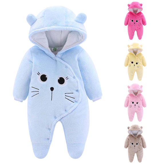 Baby Snowsuit Winter Coat Warm Hooded Jumpsuit for Baby Boy Girl