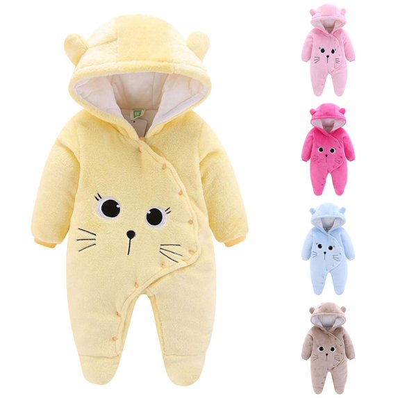 Baby Snowsuit Winter Coat Warm Hooded Jumpsuit for Baby Boy Girl