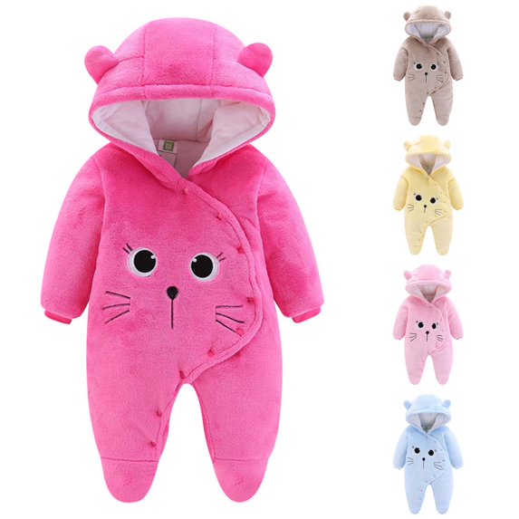 Baby Snowsuit Winter Coat Warm Hooded Jumpsuit for Baby Boy Girl