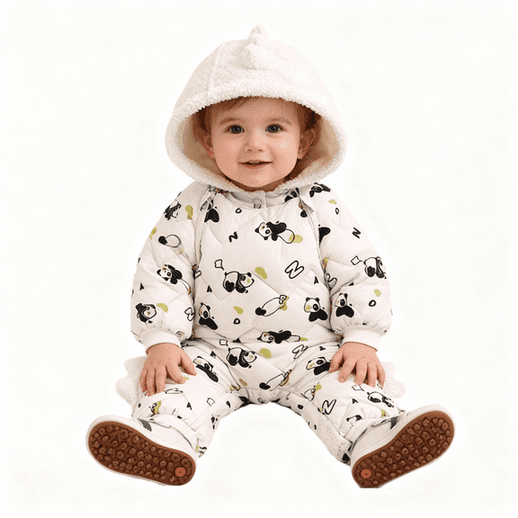 Baby Snowsuit Winter Romper Hooded Boys Girls Jumpsuit Fall Winter Warm Outfits Infant Newborn Clothes