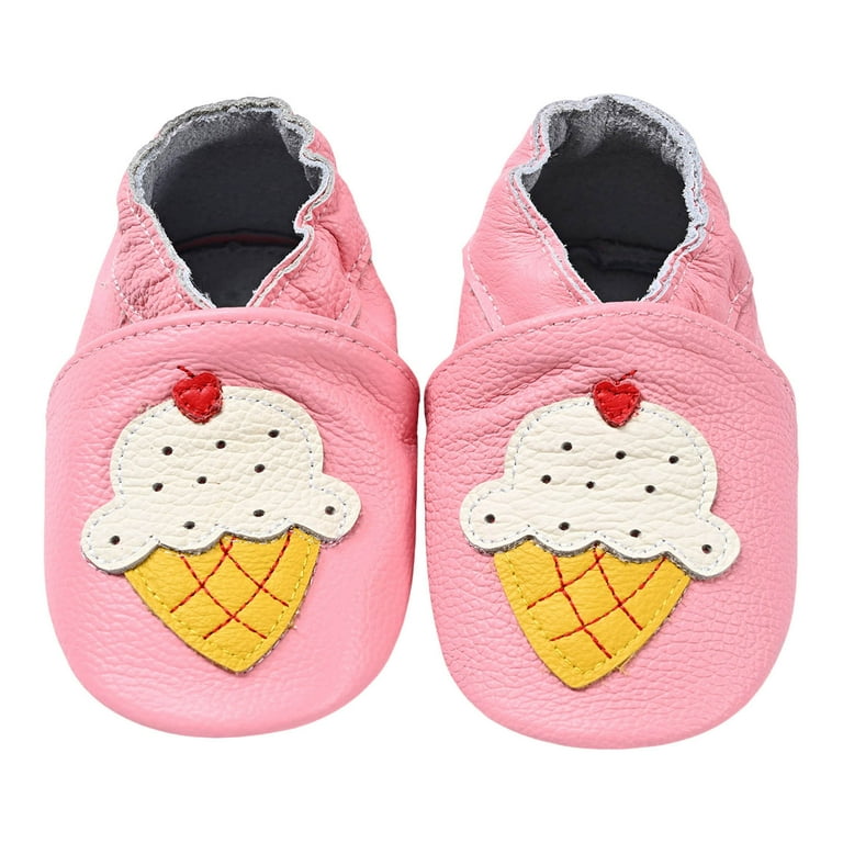 CREAM SOCKS WITH CUTE PINK ICE CREAM, BABY CREAM SOCKS WITH CUTE PINK ICE CREAM, BABY