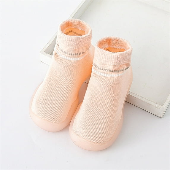 Baby Sock Shoes Anti Indoor Walking Sock Shoes Soft Sole Sneakers Cotton Winter Socks for Girls 2-3 Years