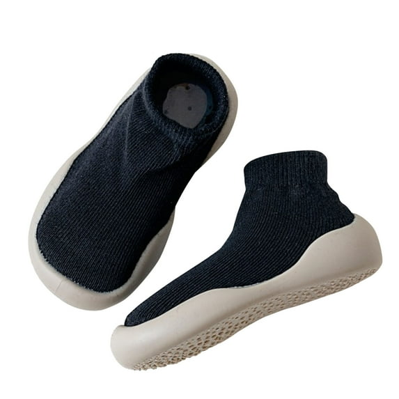 Baby Sock Shoes Toddler Non-Slip Walking Slip on Sneakers Slippers with Soft Rubber Sole Boys Girls