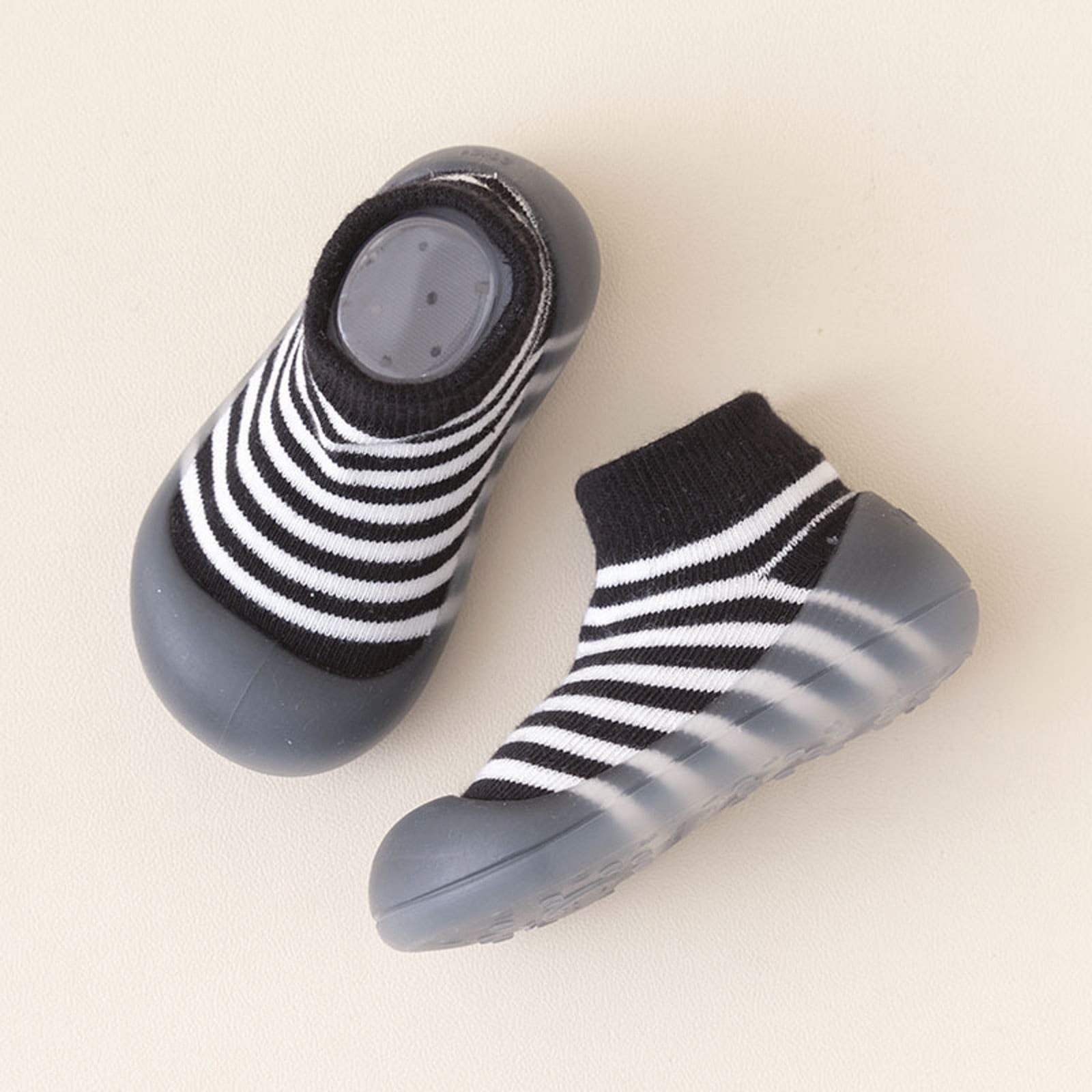 Baby Sock Shoes Toddler Walking Shoes Non- Breathable Slippers Cotton ...
