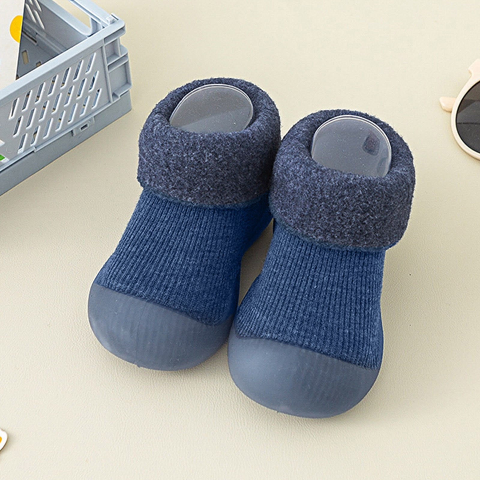 Baby Sock Shoes Toddler Walking Shoes Non- Indoor Slipper Cotton Socks ...