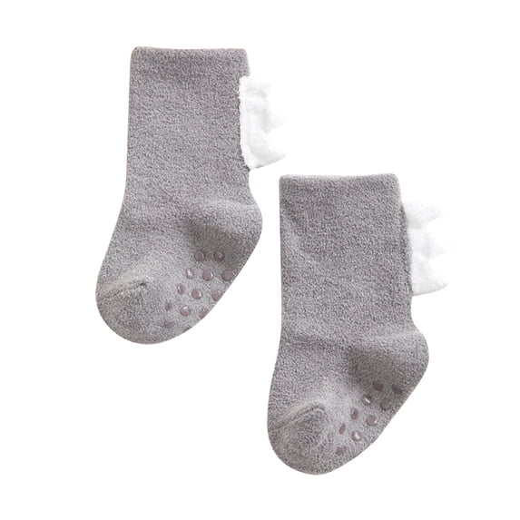 Baby Socks - Baby Boy Girls Toddlers Indoor Animals Slipper Shoes Antislip Socks Booties First , Socks for Children,Color: Grey Size: 0-1 Years