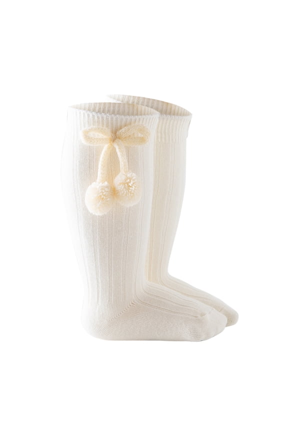 Baby Socks - Baby Socks - Toddler Baby Kids Girls Solid Knee-High Socks Stockings Mid-Calf Length Sock, Socks for Children,Color: Beige Size: 2-4 Years