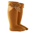 thumbnail image 1 of Baby Socks - Baby Socks - Toddler Baby Kids Girls Solid Knee-High Socks Stockings Mid-Calf Length Sock, Socks for Children,Color: Yellow Size: 18-36 Months, 1 of 4