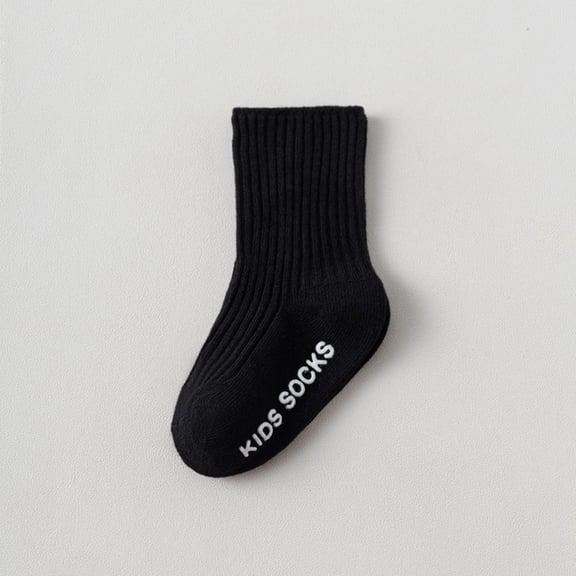 Baby Socks Black Socks Non Kids Socks Crew Socks Floor Crawling Socks Holiday Party Xmas Decoration 1-3 Years