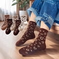 thumbnail image 1 of Baby Socks Cotton Crew Socks Toddler Boys Girls Kids Leopard Print Socks - 5 Pairs, 2-15 Years, 1 of 7