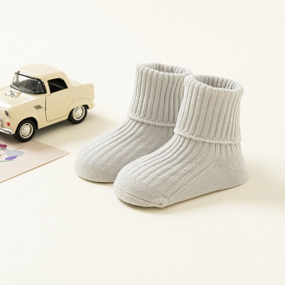 Baby Socks Grip Ankle Socks For Boys Girls Soft Breathable Seamless Comfortable Daily Wear Spring Autumn Baby Socks For Toddlers, 0-1 Years, Grey