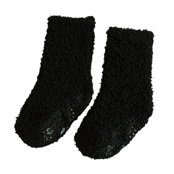 Baby Socks In Autumn And Winter Fashionable And Simple Solid Color Coral Velvet Floor Socks Non Slip Toddler Socks Comfortable And Cute Toddler Socks Soccer Socks Knee High Socks for Women Support