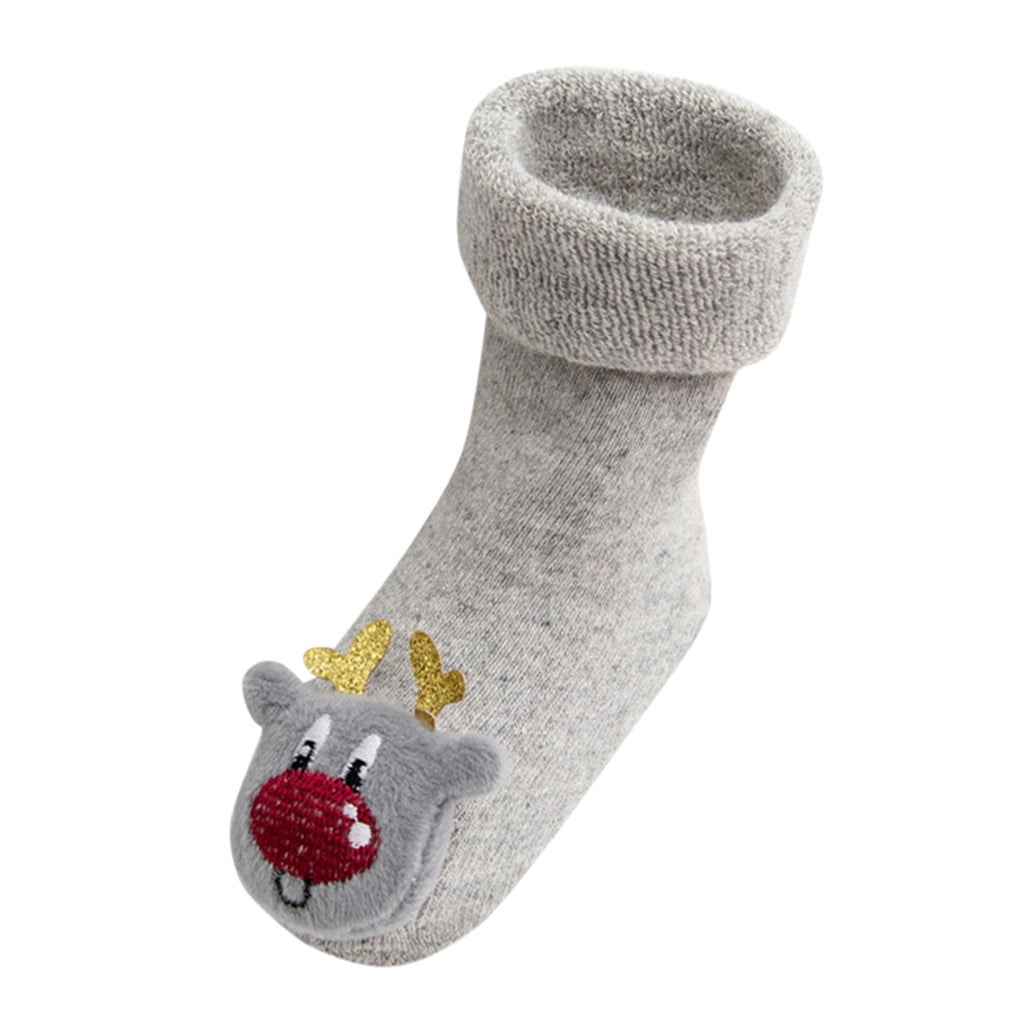 Baby Socks Toddler Kids Baby Boys Girls Christmas Santa Deer Anti