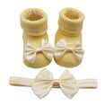 thumbnail image 1 of Baby Socks Non Soft Sole Toddler Shoes with Cute Bow Hairband for Girls and Boys Comfortable First, 1 of 4