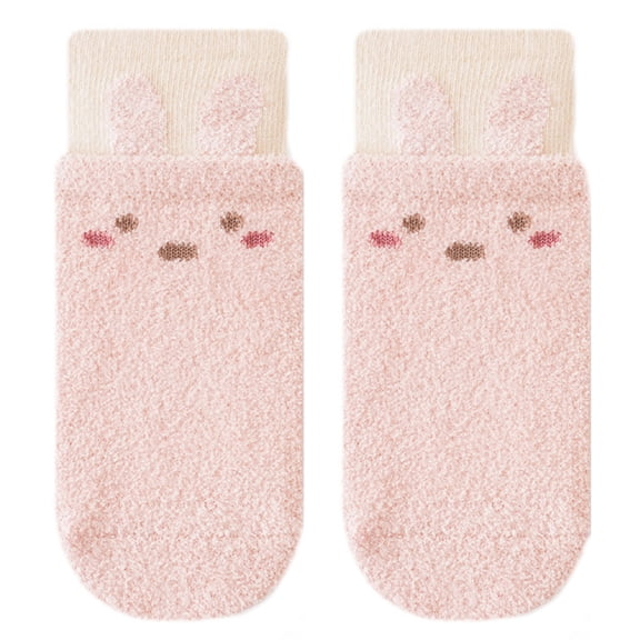 Baby Socks Toddler 0-5Y Nonslip Floor Socks Winter Warm Socks Foot Warmer Prewalker Socks for Indoor Wear Safe Hosiery