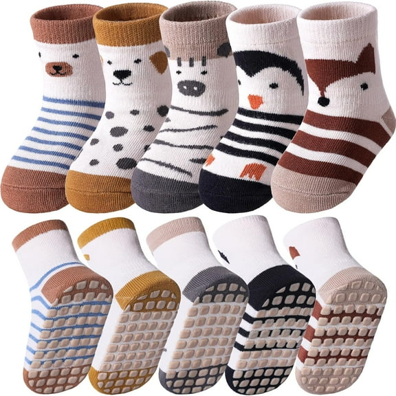 Baby Socks Toddlers Socks Baby Toddler Girls Boys Non Slip Grips Socks with Grippers Cotton Gifts Socks