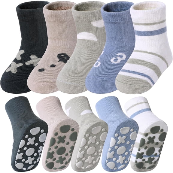 Baby Socks Toddlers Socks Baby Toddler Girls Boys Non Slip Grips Socks with Grippers Cotton Gifts Socks