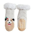 thumbnail image 1 of Baby Socks Trends Slipper Toddler Fuzzy Sock Warm Fleece Non-Slip Khaki School Uniform Casual Socks 2-4T, 1 of 4