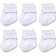 thumbnail image 1 of Baby Socks Unisex-Baby Seamless Turn Cuff Socks Cotton Rich Booties Socks 6 Pairs Pack Newborn Infant Toddlers, 1 of 1