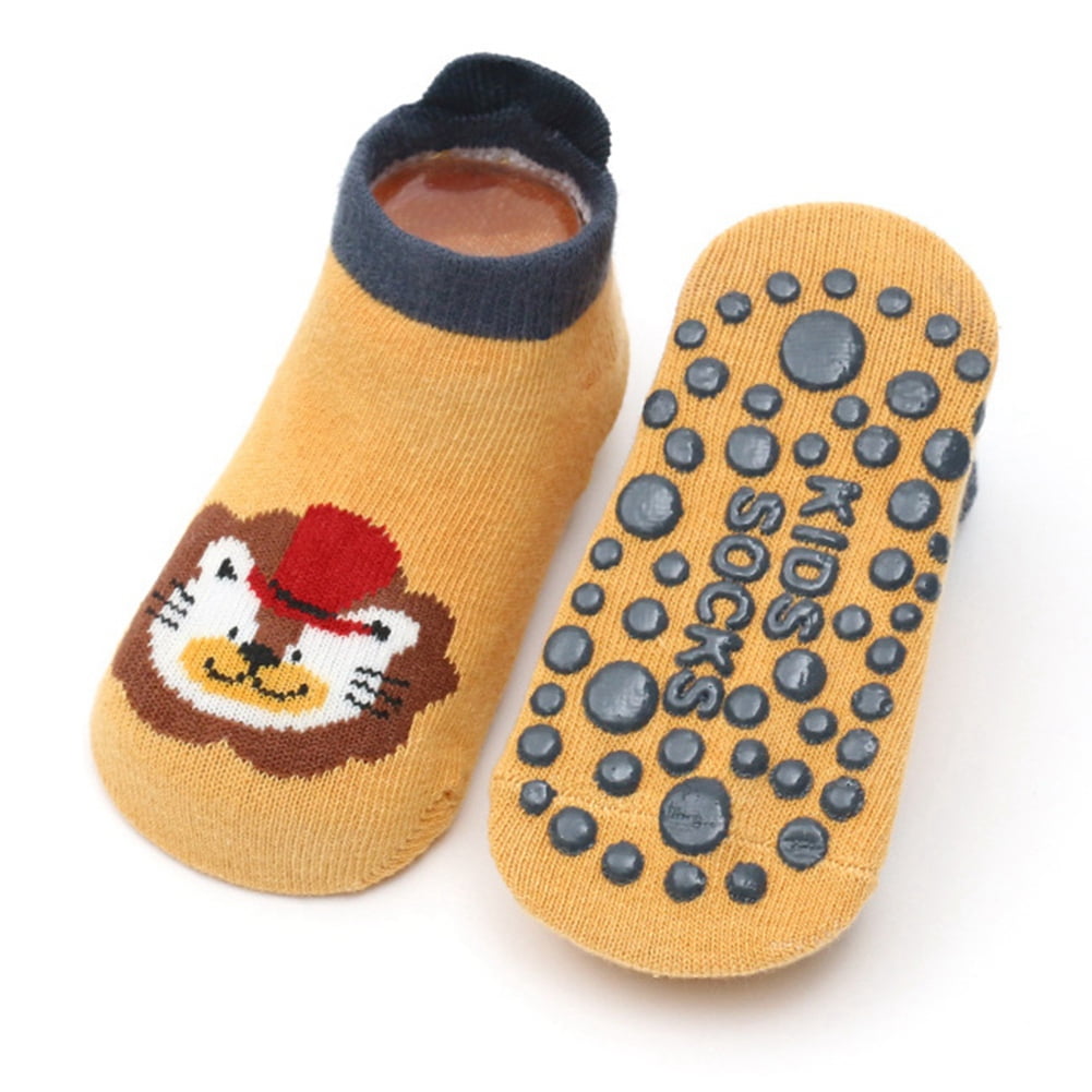 Baby Socks with Grippers 1/6 Pairs Toddler Kids Cartoon Floor Ankle Non Slip Slipper Socks 05