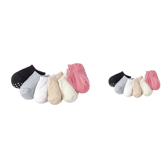 Baby Socks with Grips for Learning to Walk, Soft Sole Footies for Indoor Floor Traction, Unisex Organic Cotton Non-Skid Socks for Fall Resistance