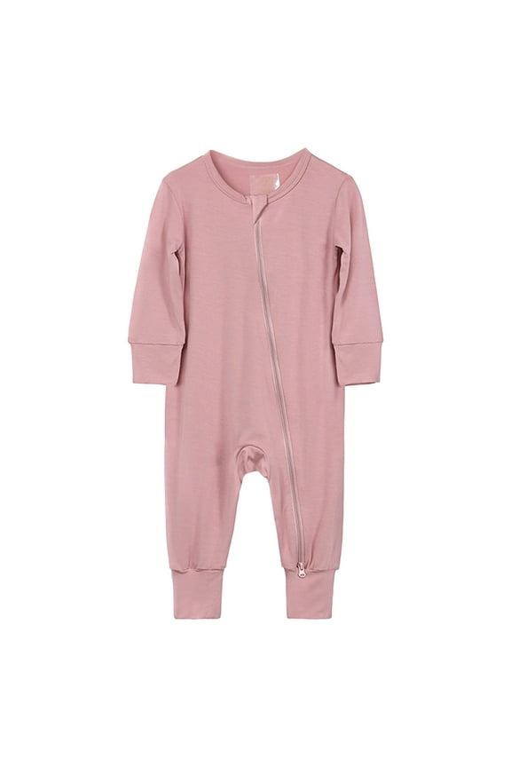Baby Soft Cotton Rompers Footless Cute Pajamas Zipper Long Sleeve Sleeper Comfy Jumpsuit Fashion Babysuits