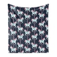 thumbnail image 1 of Baby Soft Flannel Fleece Throw Blanket, Carousel Horses Playthings Merry Go Round Joyful Circus Amusement Park, Cozy Plush for Indoor and Outdoor Use, 50" x 70", Indigo Pale Blue Pink, by Ambesonne, 1 of 5