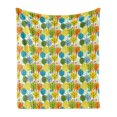 thumbnail image 1 of Baby Soft Flannel Fleece Throw Blanket, Colorful Summer Trees Kids Playroom Girls Boys Childish Branches Plants Artwork, Cozy Plush for Indoor and Outdoor Use, 70" x 90", Multicolor, by Ambesonne, 1 of 5