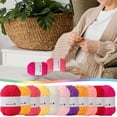 thumbnail image 1 of Baby Soft Milk Cotton Yarn 25g Skein – Colorful Hand Knitting and Crochet Yarn for Beginners, DIY Crafts, Hats, Scarves, Sweaters and Baby Projects, 1 of 2