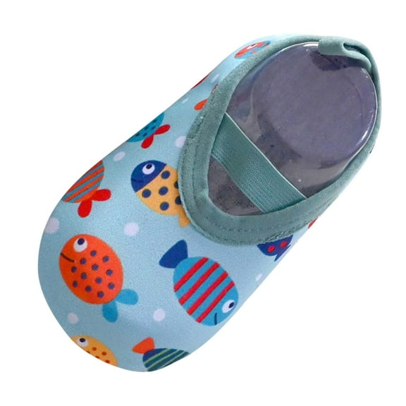 Baby Soft Sole Barefoot Shoes Toddler Comfortable Slip On Walking Shoes Cute Cartoon Print Indoor Slippers