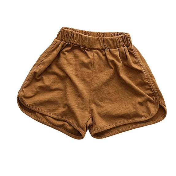 Baby Solid Color Lantern Shorts Sports Home Casual Wear Beach Orange 4 Years-5 Years