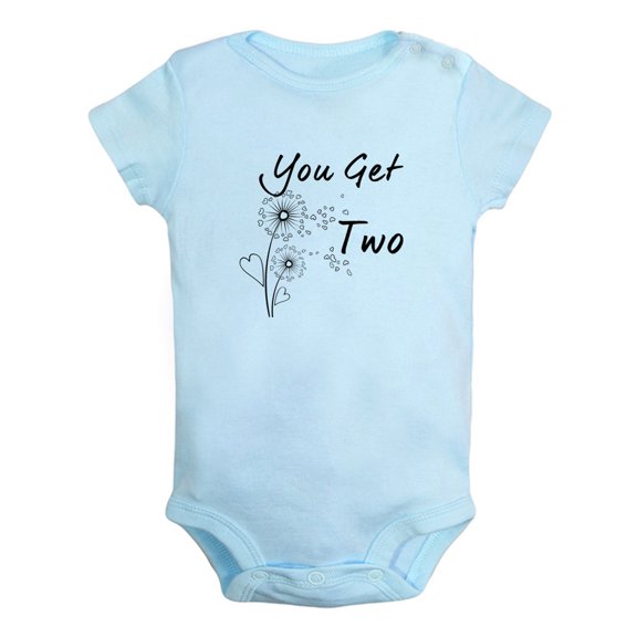 Baby Sometimes When You Wish For A Miracle You Get Two Funny Rompers Newborn Baby Bodysuits Infant Jumpsuits Kids Cotton Graphic One-Piece Outfits
