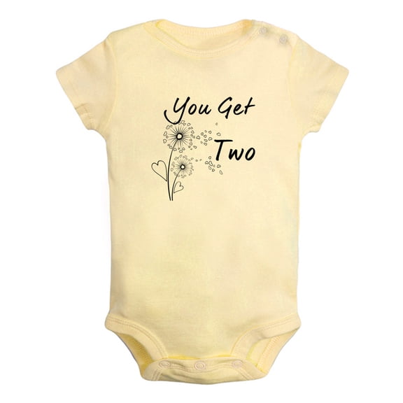 Baby Sometimes When You Wish For A Miracle You Get Two Funny Rompers Newborn Baby Bodysuits Infant Jumpsuits Kids Cotton Graphic One-Piece Outfits