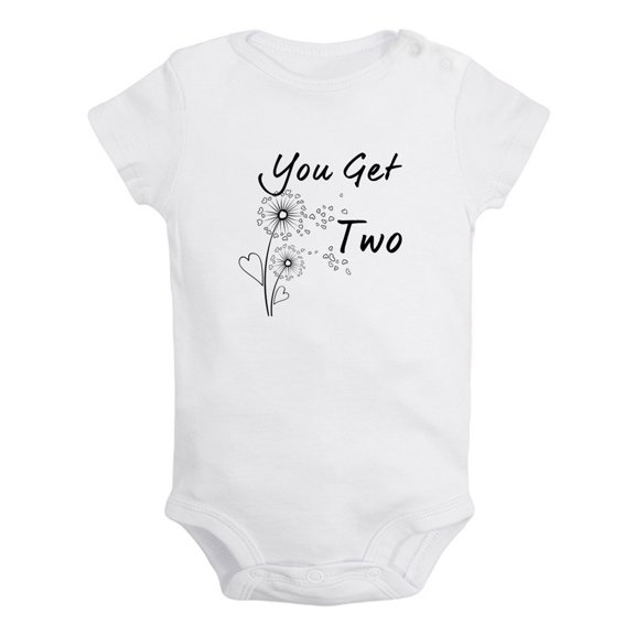Baby Sometimes When You Wish For A Miracle You Get Two Funny Rompers Newborn Baby Bodysuits Infant Jumpsuits Kids Cotton Graphic One-Piece Outfits