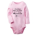 thumbnail image 1 of Baby Sometimes When You Wish For A Miracle You Get Two Funny Rompers Newborn Baby Bodysuits Infant Jumpsuits Kids Cotton Graphic One-Piece Outfits, 1 of 5